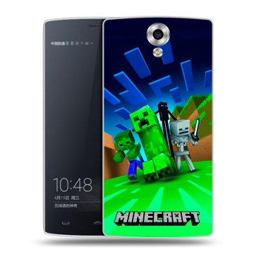 Силиконовый чехол на Homtom HT7 с принтом Майнкрафт