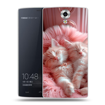 Силиконовый чехол на Homtom HT7 с принтом котята котики