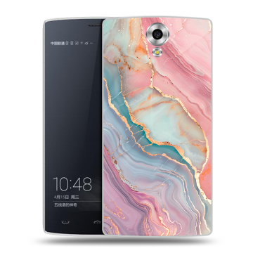 Силиконовый чехол на Homtom HT7 с принтом розовый мрамор Силиконовый чехол на Homtom HT7 с принтом розовый мрамор