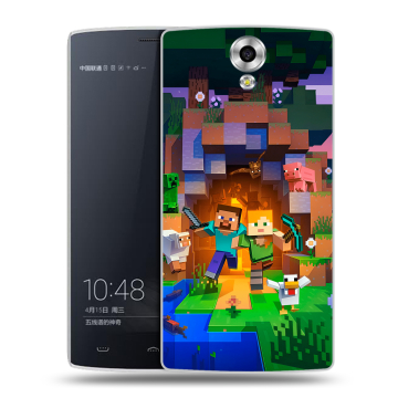Силиконовый чехол на Homtom HT7 с принтом Майнкрафт Minecraft