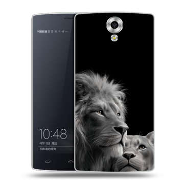 Силиконовый чехол на Homtom HT7 с принтом Лев кошки Силиконовый чехол на Homtom HT7 с принтом Лев кошки