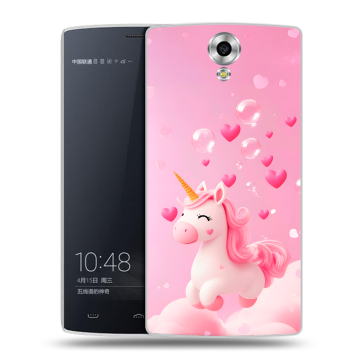 Силиконовый чехол на Homtom HT7 с принтом Единорог
