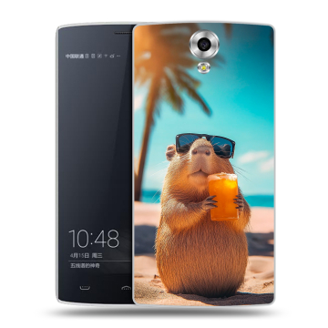 Силиконовый чехол на Homtom HT7 с принтом Капибара