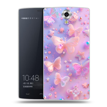 Силиконовый чехол на Homtom HT7 с принтом Бабочки