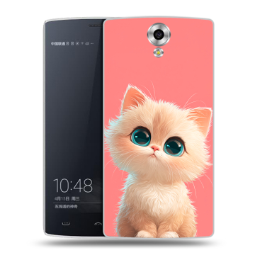 Силиконовый чехол на Homtom HT7 с принтом Розовый котенок Силиконовый чехол на Homtom HT7 с принтом Розовый котенок