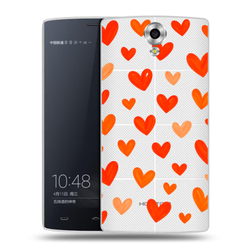 Силиконовый чехол на Homtom HT7 с принтом Сердечки Силиконовый чехол на Homtom HT7 с принтом Сердечки