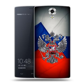 Силиконовый чехол на Homtom HT7 с принтом Флаг России