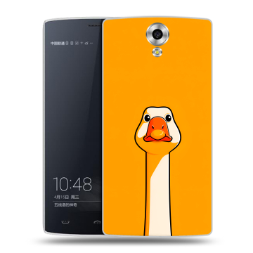 Силиконовый чехол на Homtom HT7 с принтом Смешная утка