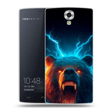 Силиконовый чехол на Homtom HT7 с принтом Медведь