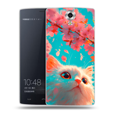 Силиконовый чехол на Homtom HT7 с принтом Красивый кот