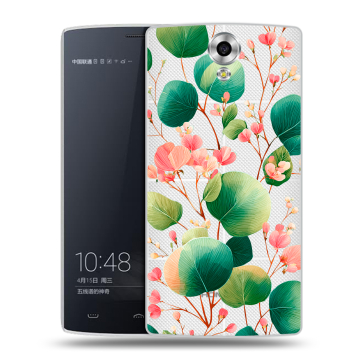 Силиконовый чехол на Homtom HT7 с принтом женский