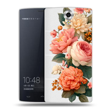 Силиконовый чехол на Homtom HT7 с принтом цветы