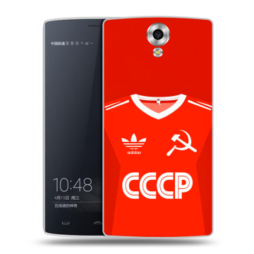 Силиконовый чехол на Homtom HT7 с принтом Флаг Герб СССР