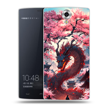 Силиконовый чехол на Homtom HT7 с принтом Дракон Японский Силиконовый чехол на Homtom HT7 с принтом Дракон Японский
