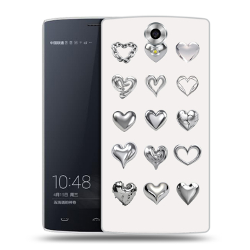 Силиконовый чехол на Homtom HT7 с принтом Y2K сердечки Силиконовый чехол на Homtom HT7 с принтом Y2K сердечки