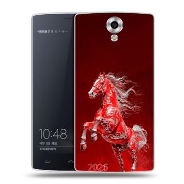 Силиконовый чехол на Homtom HT7 с принтом Новый год