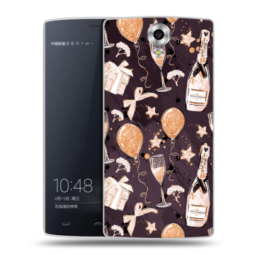 Силиконовый чехол на Homtom HT7 с принтом Новый год