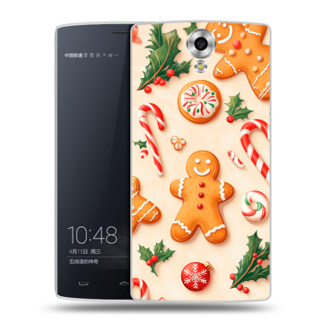 Силиконовый чехол на Homtom HT7 с принтом Новый год