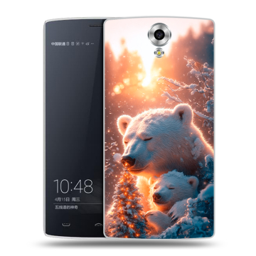 Силиконовый чехол на Homtom HT7 с принтом Новый год