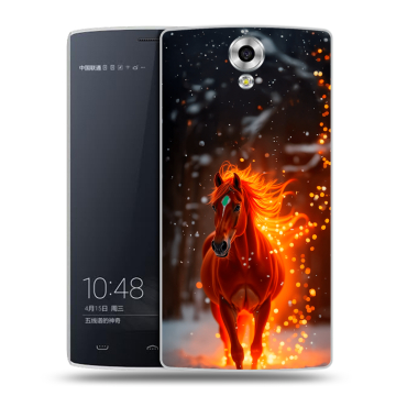 Силиконовый чехол на Homtom HT7 с принтом Новый год