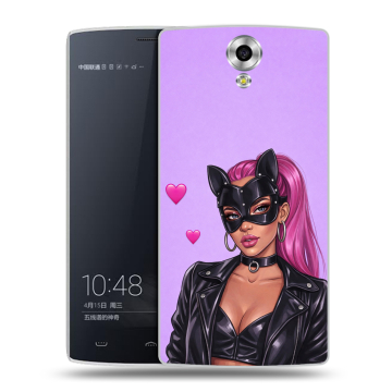 Силиконовый чехол на Homtom HT7 с принтом женский