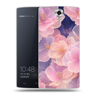 Силиконовый чехол на Homtom HT7 с принтом женский