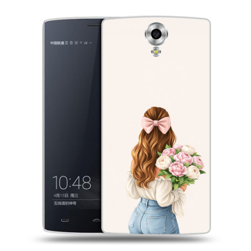Силиконовый чехол на Homtom HT7 с принтом женский Силиконовый чехол на Homtom HT7 с принтом женский