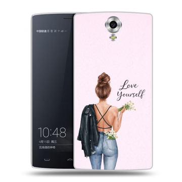 Силиконовый чехол на Homtom HT7 с принтом женский Силиконовый чехол на Homtom HT7 с принтом женский