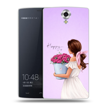 Силиконовый чехол на Homtom HT7 с принтом женский Силиконовый чехол на Homtom HT7 с принтом женский