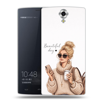 Силиконовый чехол на Homtom HT7 с принтом женский Силиконовый чехол на Homtom HT7 с принтом женский
