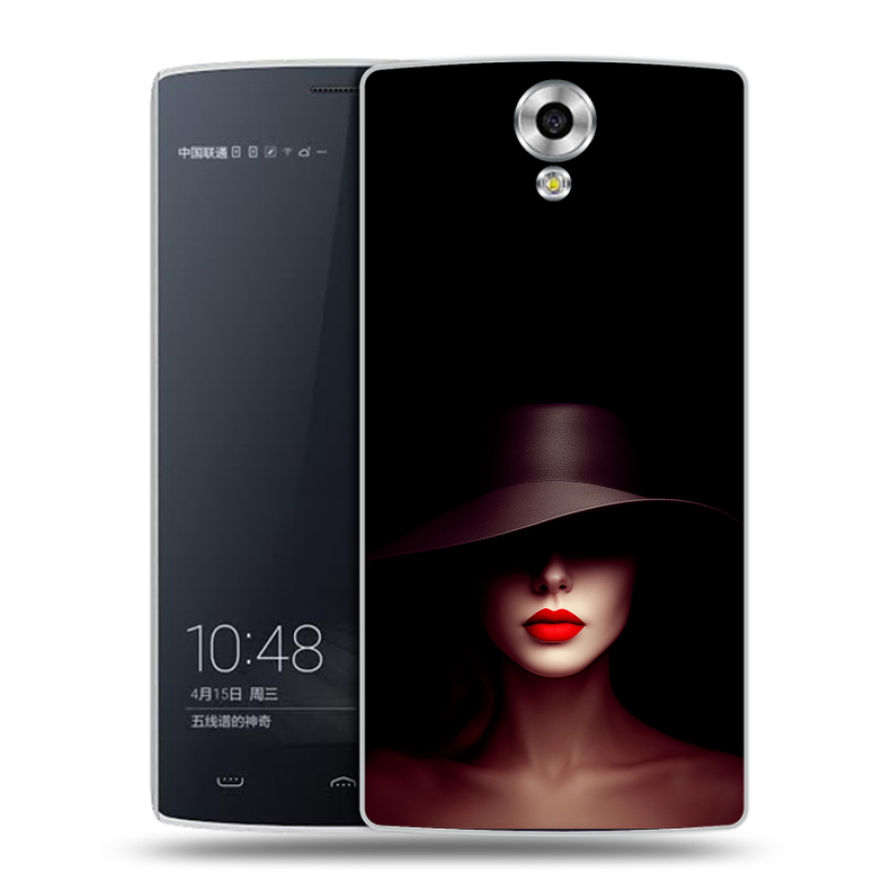Силиконовый чехол на Homtom HT7 с принтом Девушка в шляпе Силиконовый чехол на Homtom HT7 с принтом Девушка в шляпе