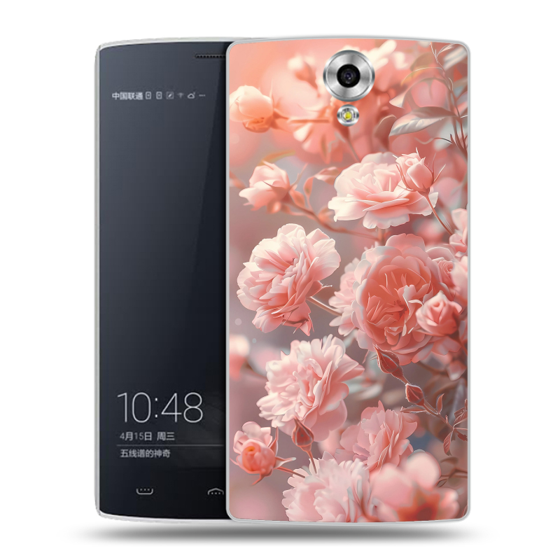 Силиконовый чехол на Homtom HT7 с принтом Розовые розы Силиконовый чехол на Homtom HT7 с принтом Розовые розы