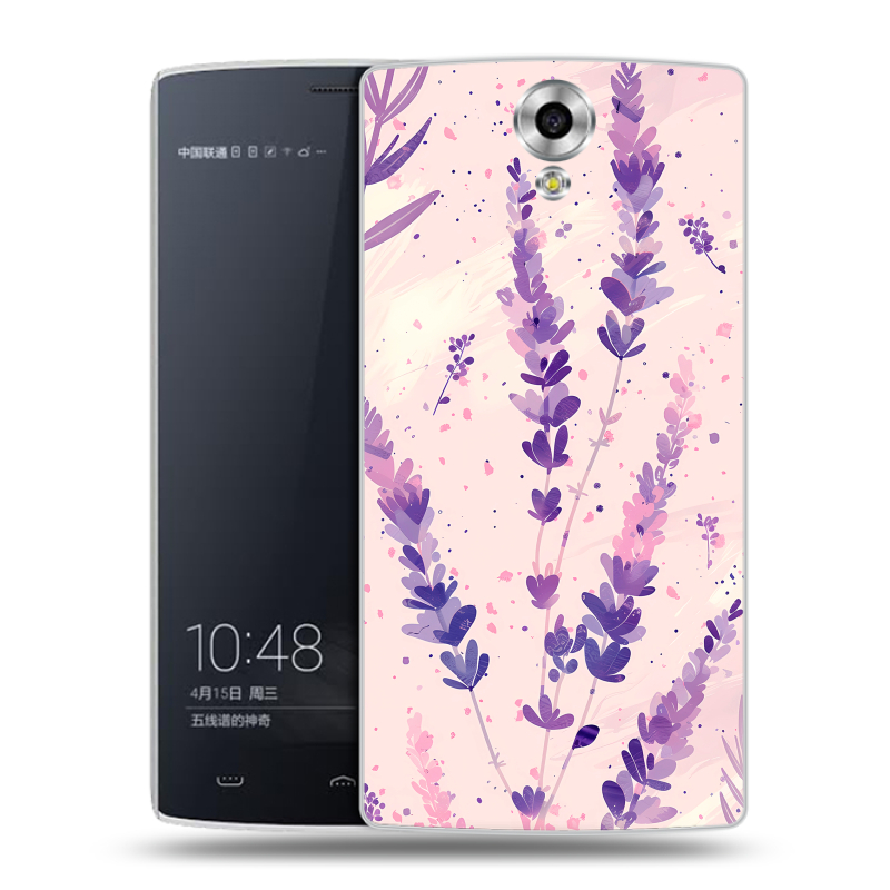 Силиконовый чехол на Homtom HT7 с принтом цветы лаванда Силиконовый чехол на Homtom HT7 с принтом цветы лаванда