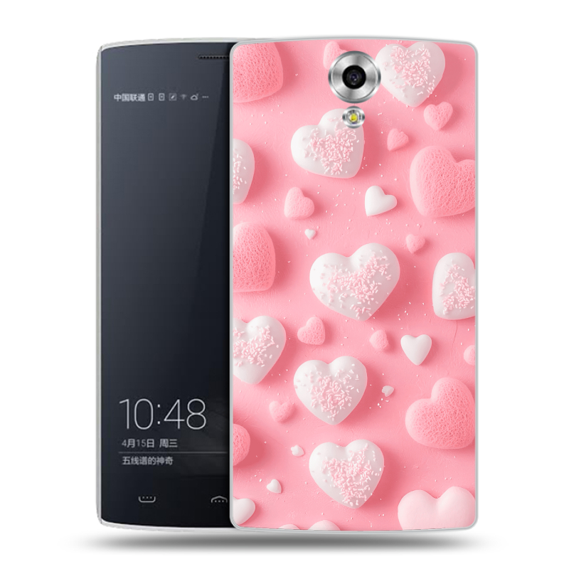 Силиконовый чехол на Homtom HT7 с принтом Сердечки Силиконовый чехол на Homtom HT7 с принтом Сердечки