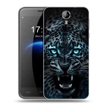 Силиконовый чехол на Homtom HT3 с принтом Темный леопард Силиконовый чехол на Homtom HT3 с принтом Темный леопард
