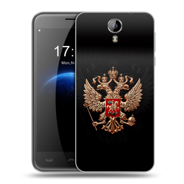 Силиконовый чехол на Homtom HT3 с принтом Герб России