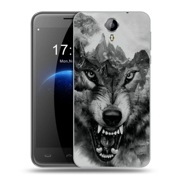Силиконовый чехол на Homtom HT3 с принтом Волк