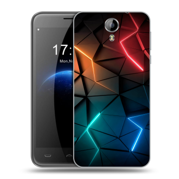 Силиконовый чехол на Homtom HT3 с принтом Абстракция неон