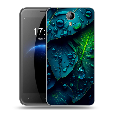 Силиконовый чехол на Homtom HT3 с принтом Листья