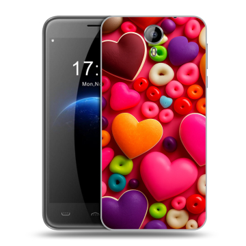 Силиконовый чехол на Homtom HT3 с принтом Сердечки Силиконовый чехол на Homtom HT3 с принтом Сердечки