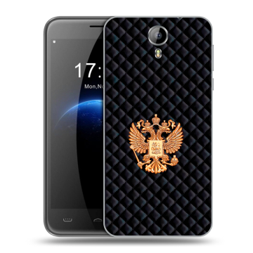 Силиконовый чехол на Homtom HT3 с принтом Герб России принт