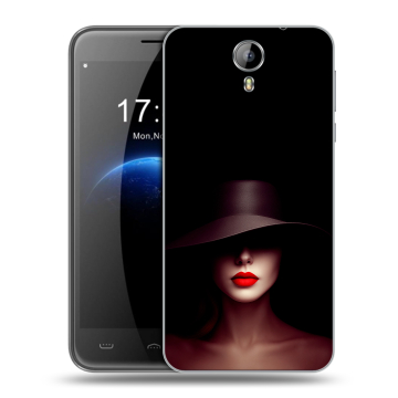 Силиконовый чехол на Homtom HT3 с принтом Девушка в шляпе Силиконовый чехол на Homtom HT3 с принтом Девушка в шляпе