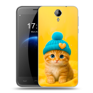 Силиконовый чехол на Homtom HT3 с принтом Котенок в шапке Силиконовый чехол на Homtom HT3 с принтом Котенок в шапке
