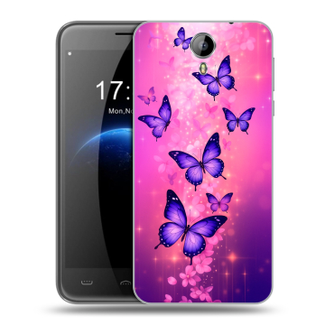 Силиконовый чехол на Homtom HT3 с принтом Бабочки Силиконовый чехол на Homtom HT3 с принтом Бабочки