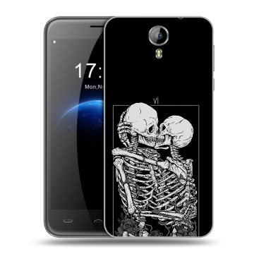 Силиконовый чехол на Homtom HT3 с принтом Поцелуй скелетов Силиконовый чехол на Homtom HT3 с принтом Поцелуй скелетов