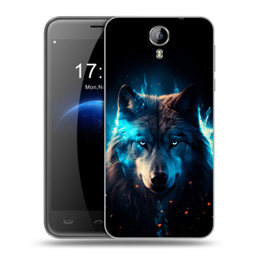 Силиконовый чехол на Homtom HT3 с принтом Волк ночной