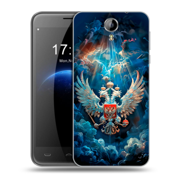 Силиконовый чехол на Homtom HT3 с принтом Герб флаг России Силиконовый чехол на Homtom HT3 с принтом Герб флаг России