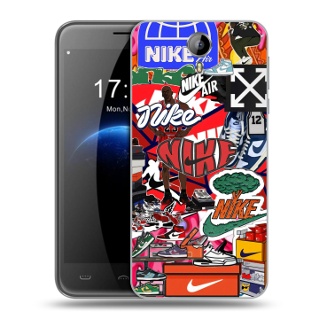 Силиконовый чехол на Homtom HT3 с принтом Найк Nike яркий Силиконовый чехол на Homtom HT3 с принтом Найк Nike яркий