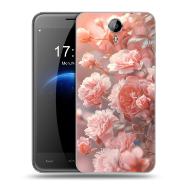 Силиконовый чехол на Homtom HT3 с принтом Розовые розы Силиконовый чехол на Homtom HT3 с принтом Розовые розы