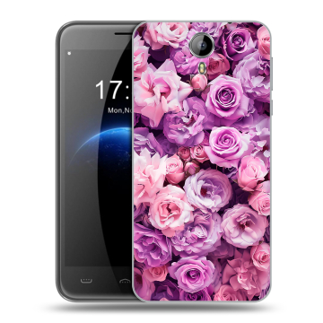 Силиконовый чехол на Homtom HT3 с принтом лавандовые розы